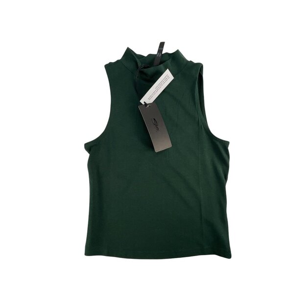 Silver Jeans Co. Dark Green Mock Neck Sleeveless Tank Top Size XS NWT - Picture 4 of 6